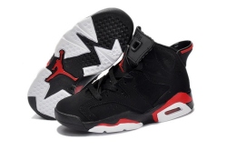 Jordan 6 enfants, air jordan 6 chaussures rouge noir de 2013 enfants